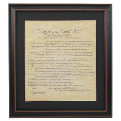 The American Bill of Rights | Framed Textual Art Print on Antique Parchment