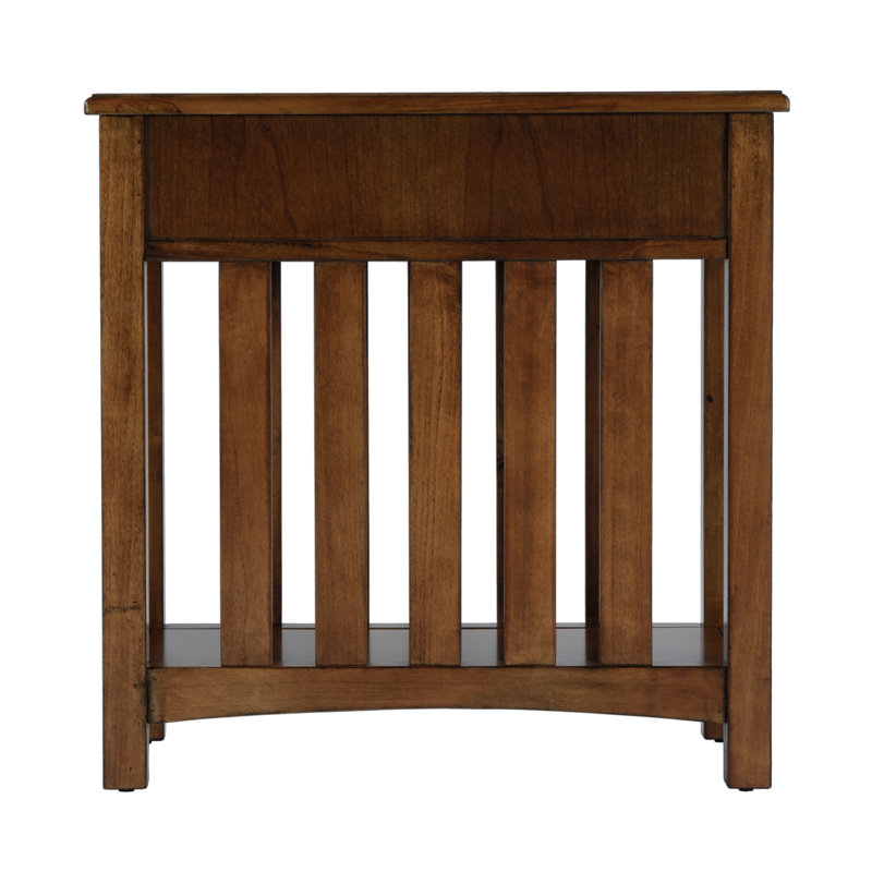 Larina Shaker Wood Side Table, Amber