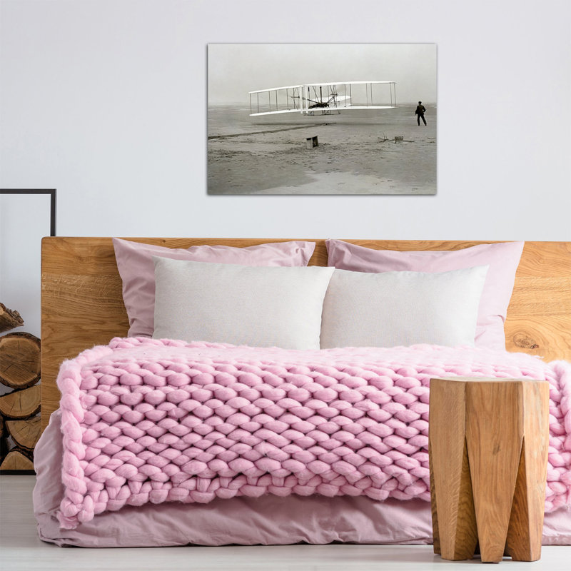 "The Wright Brothers - First Flight" par Kitty Hawk, reproduction de photo sur toile, H 40 po x l 60 po x P 1,5 po