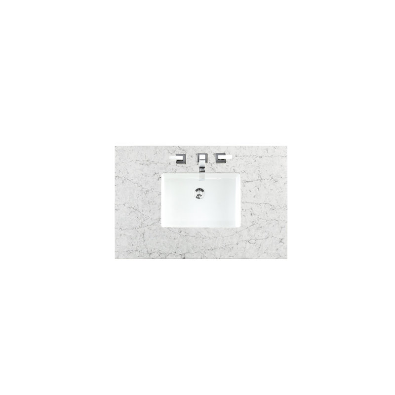 Breckenridge 36'' W Single Vanity, Bright White, White Zeus, 8" Widespread