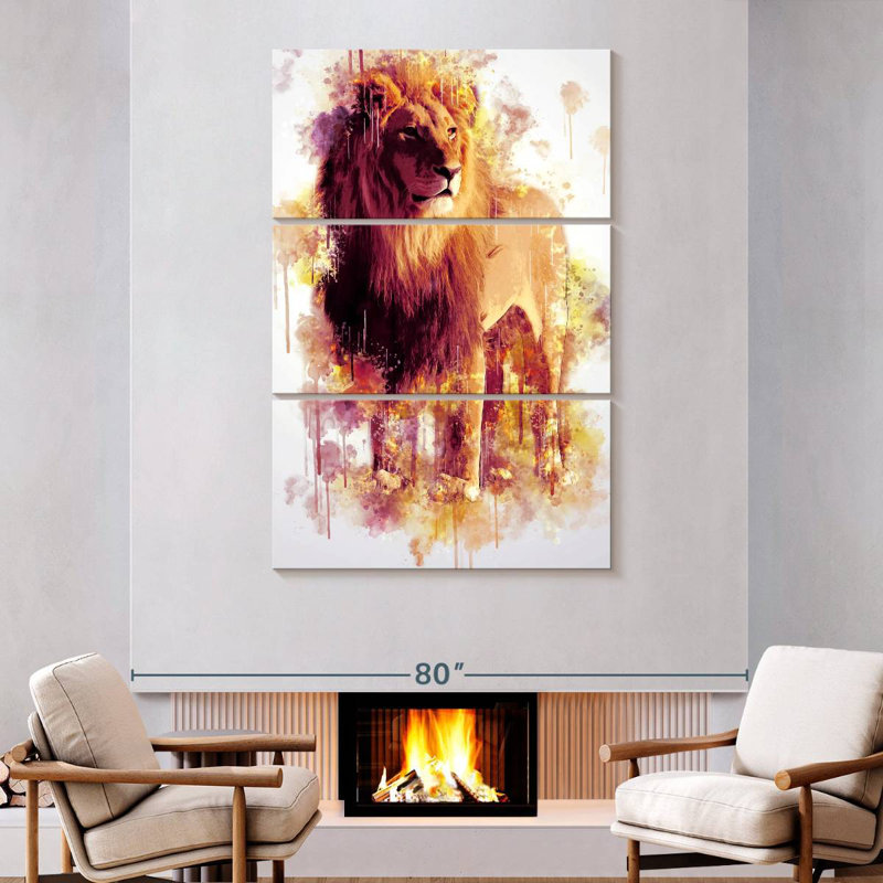 Brampt Lion Stance, 74" H x 48" W