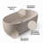 47 inch Beige Solid Surface Freestanding Soaking Bathtub with Overflow and Pop-up Drain