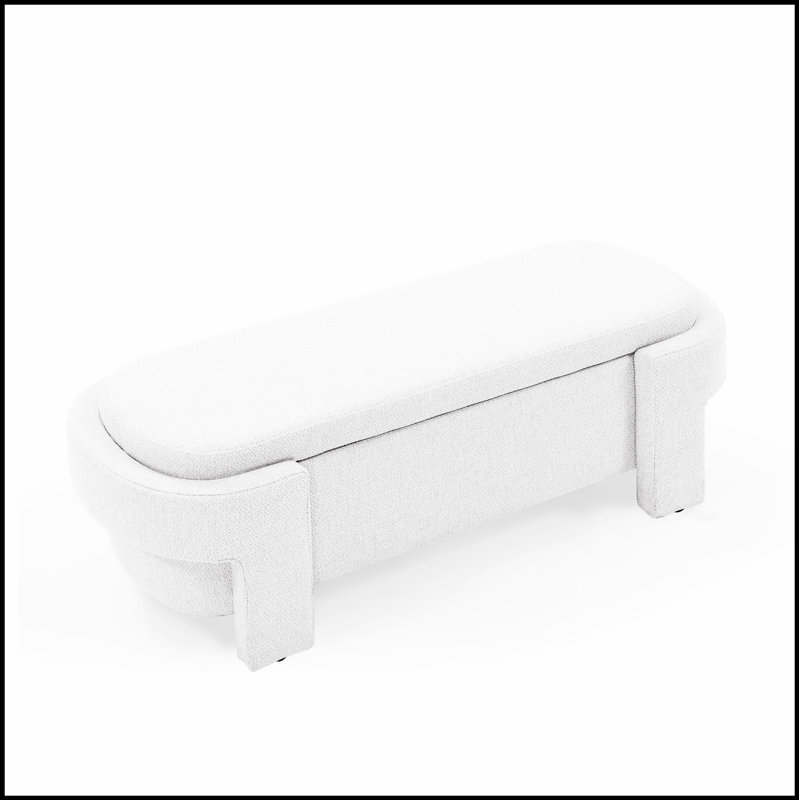 Banc rembourré avec grand espace de rangement pour le salon, le vestibule