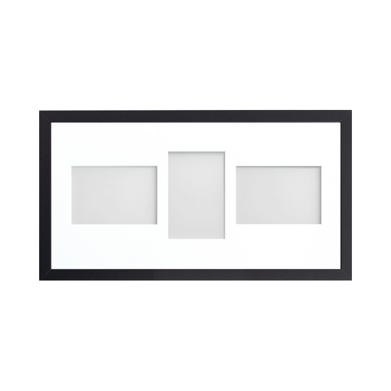 Alaoui Matte Picture Frame with Mat, Black, 7cm x 5cm