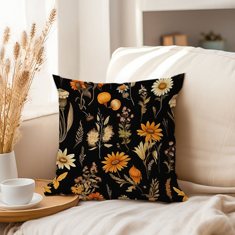 Botanical Fall Pattern III Cottage & Cottagecore, 16"H x 16"W
