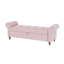 Banc de lit en velours rose