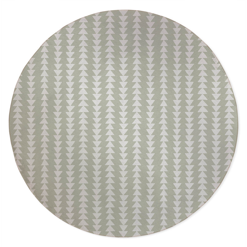 Tribal Arrows Non-Slip Outdoor Rug, Round 5'