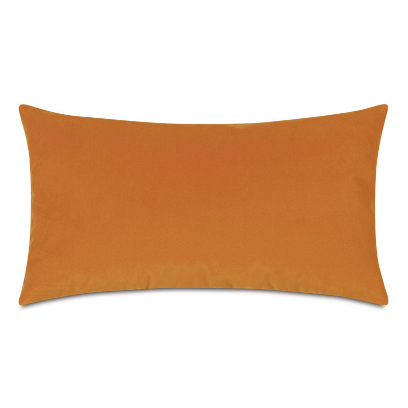 Uma Velvet Lumbar Pillow Cover & Insert, Tangerine