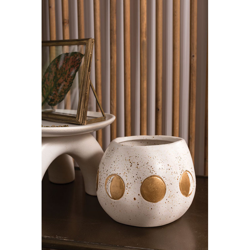Pot à fleurs en céramique Jaquenetta, H 5 po x l 6,25 po x P 6,25 po