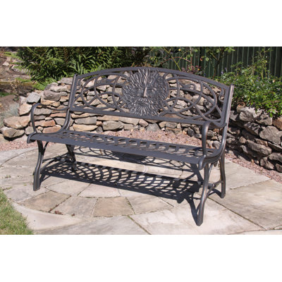 100% Cast Iron Bench with Greenman Theme