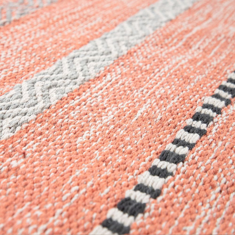 Lowrey Striped Cotton Hand Woven Area Rug, Rectangle 240cm x 340cm