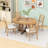5-Piece Dining Set, Wooden Table with Removable Leaf-2052883184
