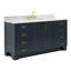 Meuble-lavabo simple en bois massif 66 po avec lavabo en marbre de Carrare 0,75 po Nobe-693750707-735406704