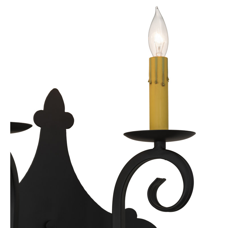 Grindle Candle Wall Light, Blackwash