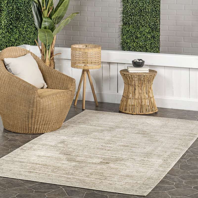 Lotus Vintage Machine Washable Indoor/Outdoor Area Rug, Rectangle 10' x 13'