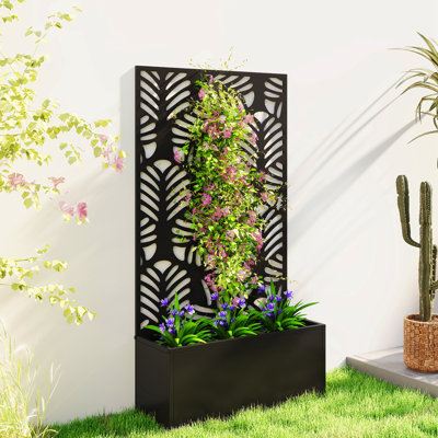 Jardinière avec panneau d'intimité, jardinière pour jardin