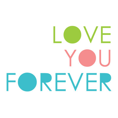 Love You Forever Blocked 1 Piece Wrapped Canvas Wall Art