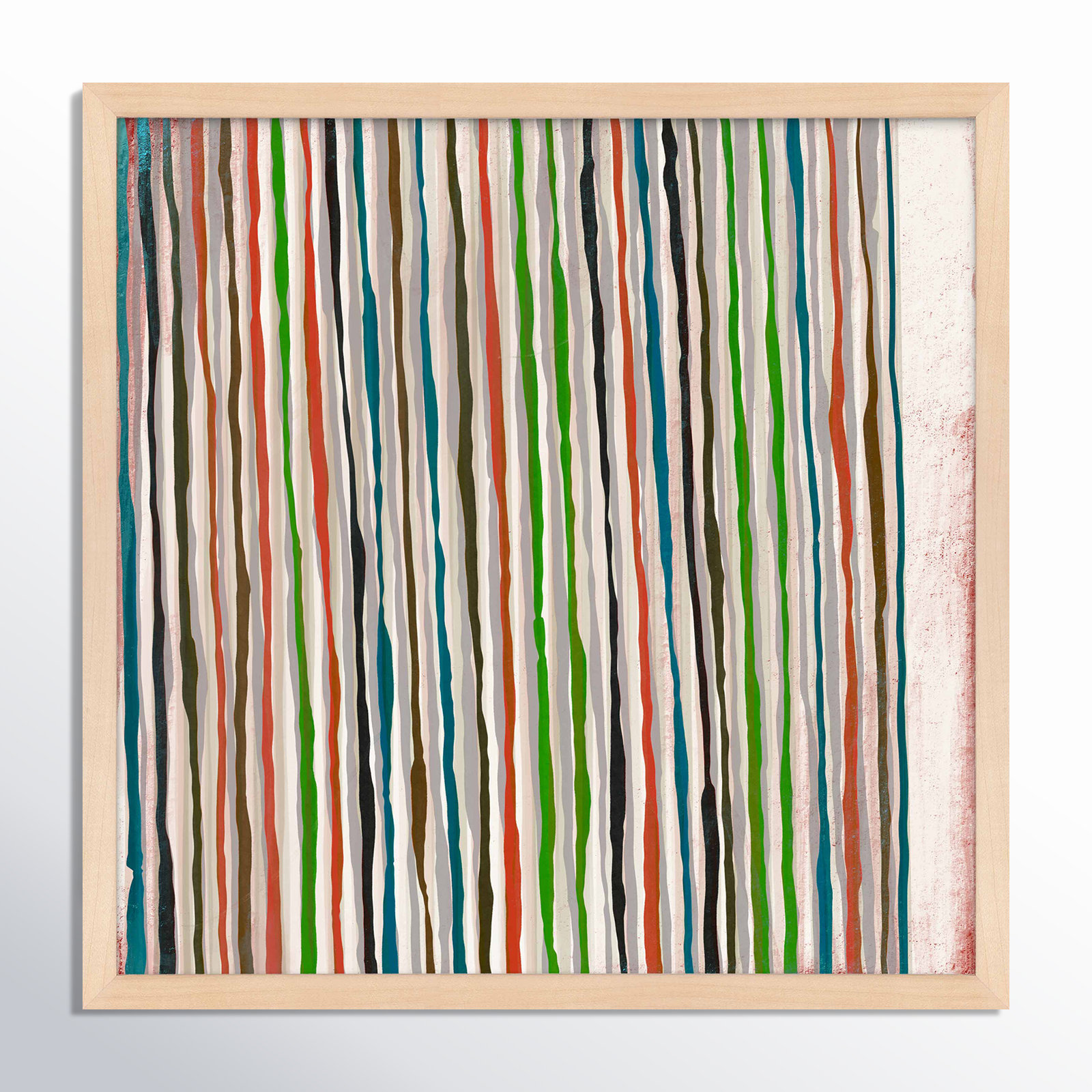 Untitled Linework Print by Marco Marella, 24" H x 24" W, Maple Paper Framed