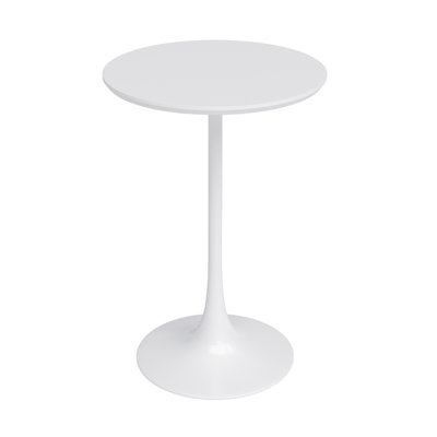Bellamia Counter Height 24" Round Dining Table with Steel Pedestal Base for Indoors