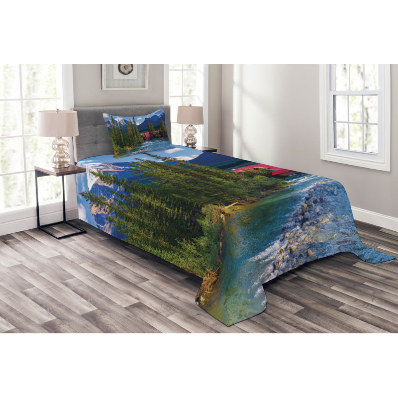 Ramon No Pattern Bedspread with Pillow Shams, 170 x 220 cm Bedspread - 1 Sham