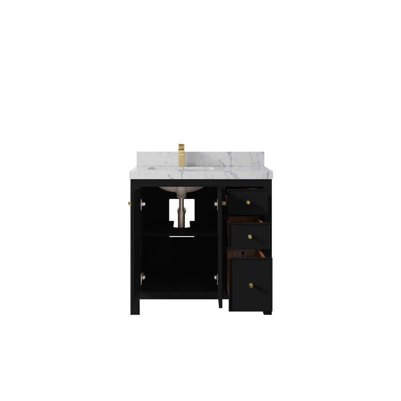 Meuble-lavabo simple 36 po avec plateau Chicago, Venatino