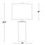 Lampe de table cylindrique en bois de frêne 27 po