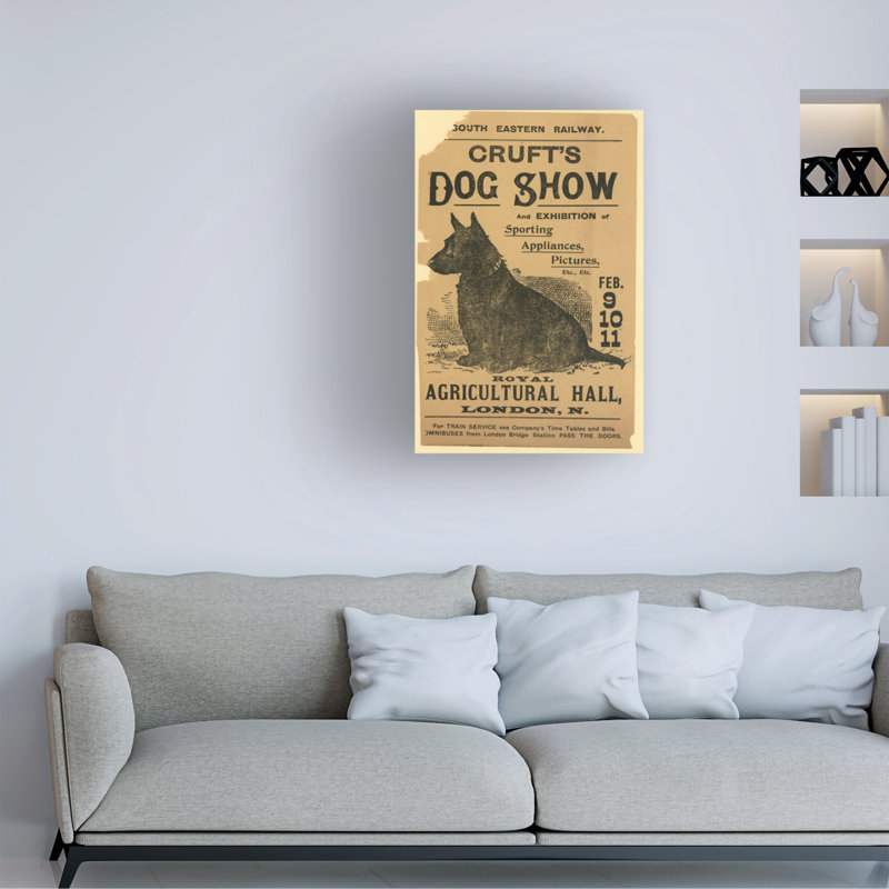 «English School Crufts Dog Show», art sur toile, H 32 po x l 22 po