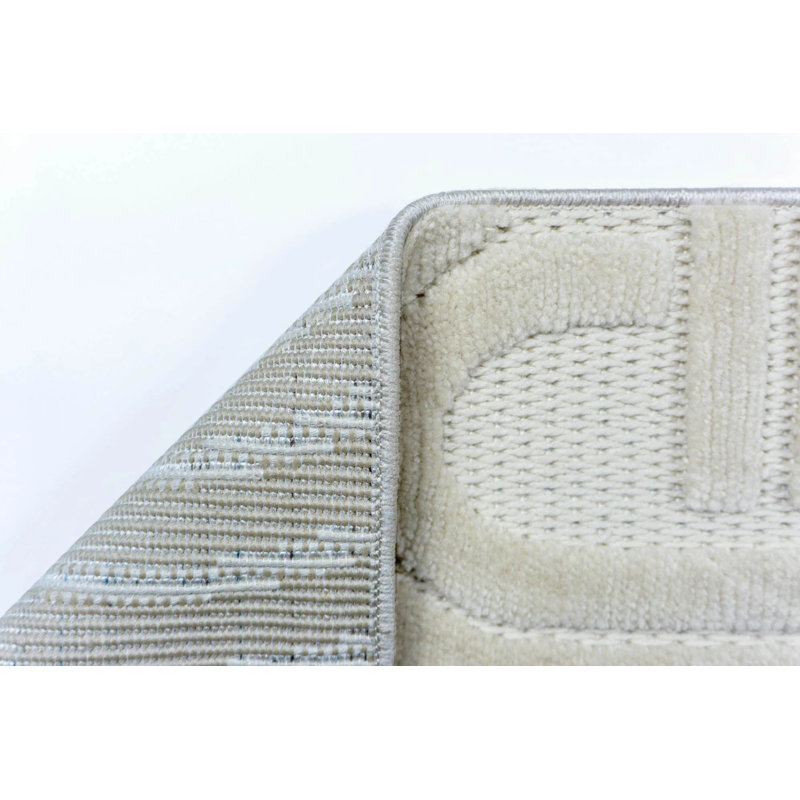 Stephen Beige Non-Slip Based Bohemian Decorative Soft Carpet, Rectangle 3 pi 4 po x 11 pi 6 po