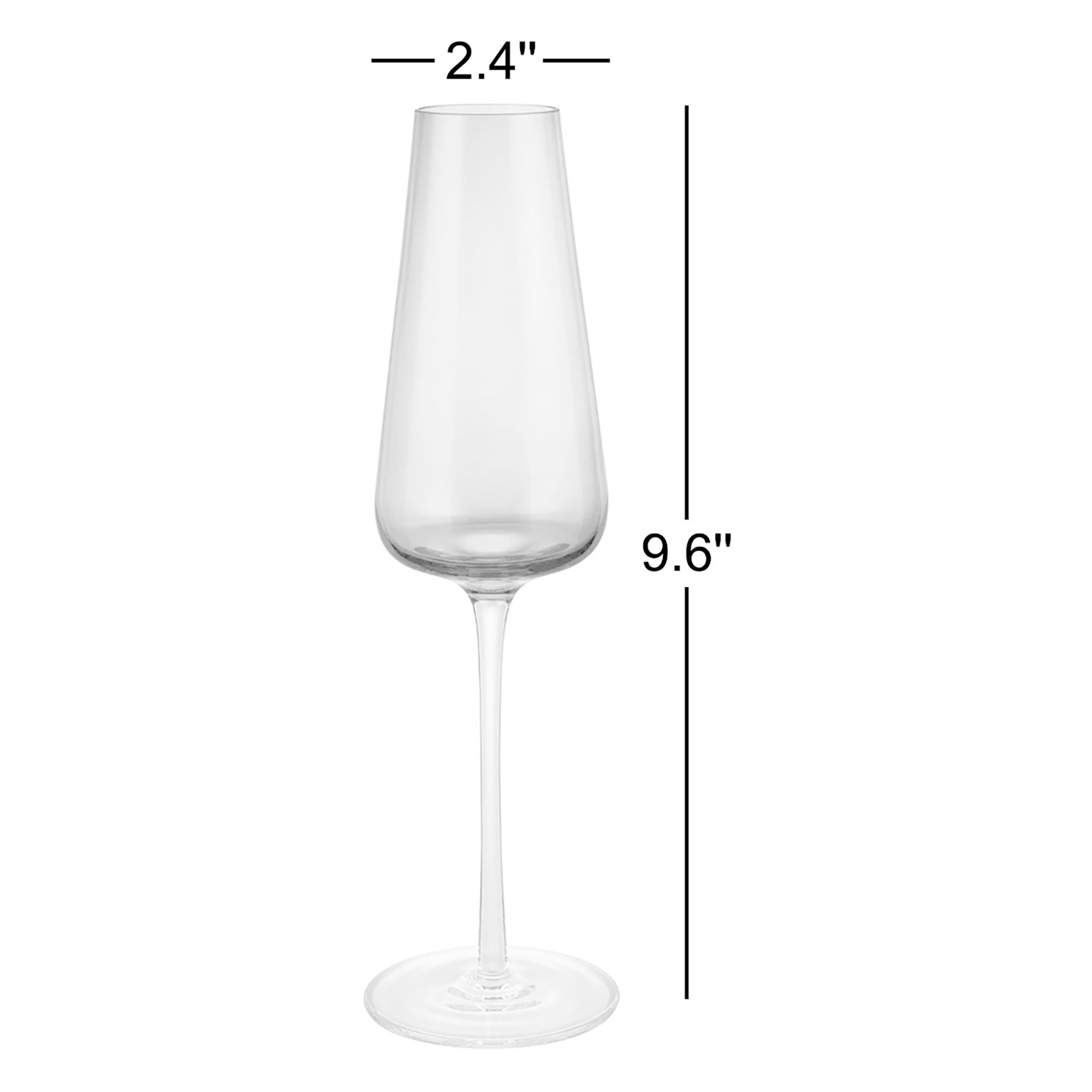 BELO Champagne Flute Glasses, Coffee