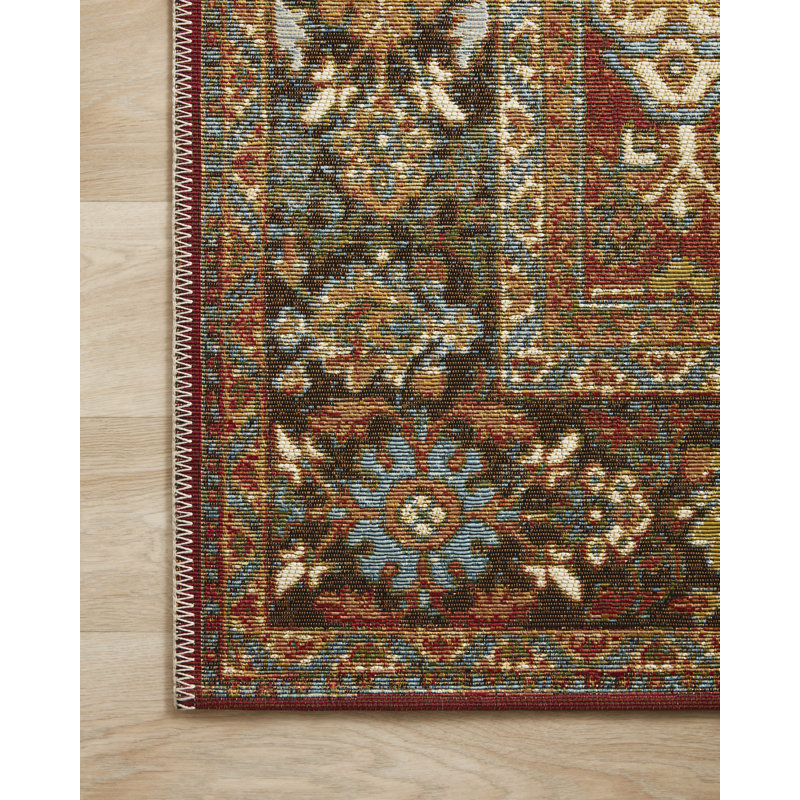 Tapis oriental brun / rouille Odum, Rectangle 2 pi 5 po x 4 pi