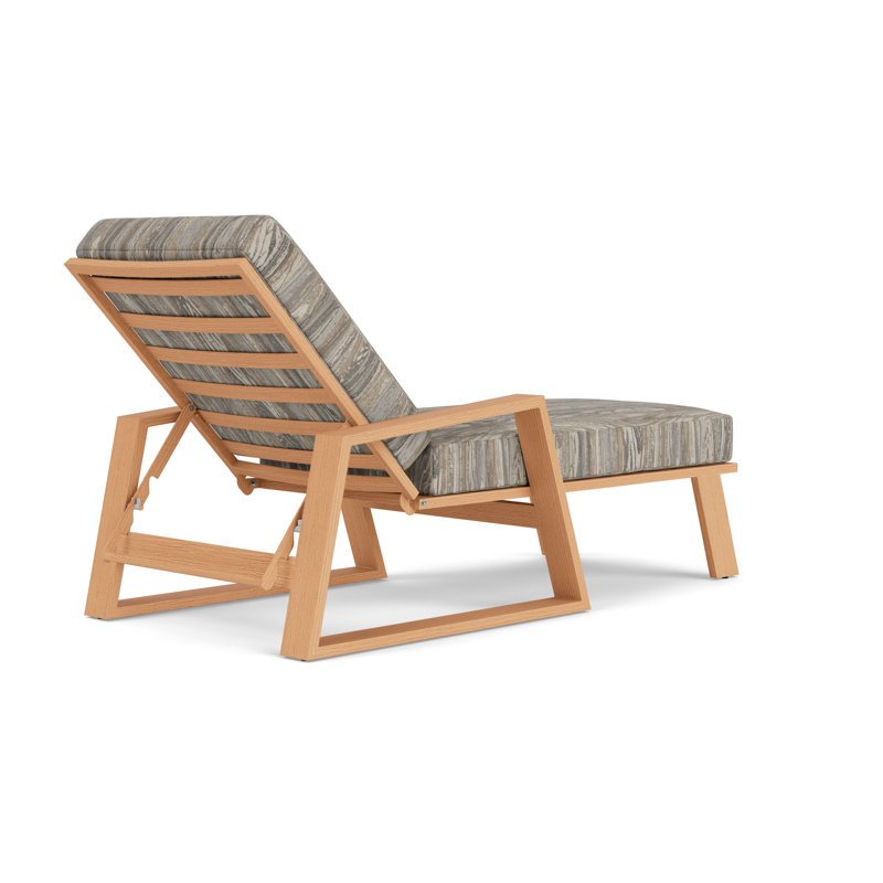 Pursuit Outdoor Chaise Lounge, Woodgrain Ash