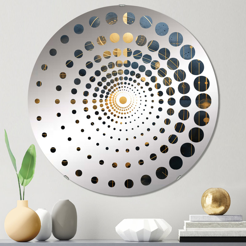 Pazel - Miroir mural spiralé, 23,6 po x 23,6 po