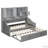 Upholstered Daybed with Storage Shelves and Cabinets, Pull-Out Lift-Up Twin Trundle-292413776