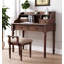 Bureau en bois d'hévéa de style américain avec bibliothèque de bureau-3851866-3851865