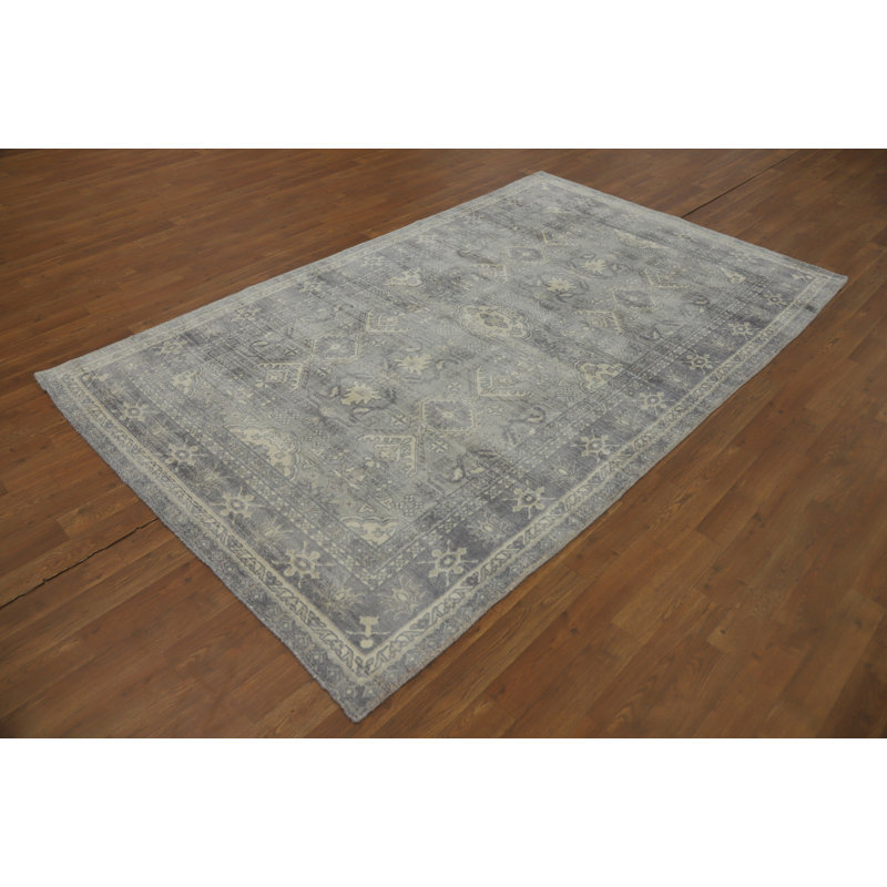Tapis indien géométrique Oushak 5 x 8