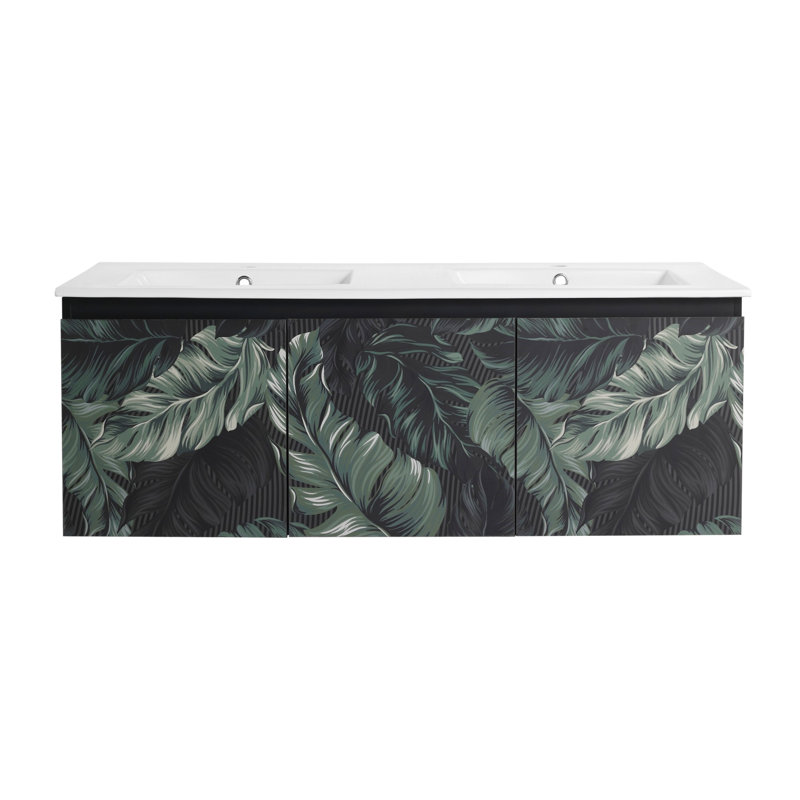 Meuble-lavabo mural sous le lavabo avec porte à fermeture en douceur