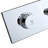 Platinum Thermostatic Ceiling Mount Rain Shower Set