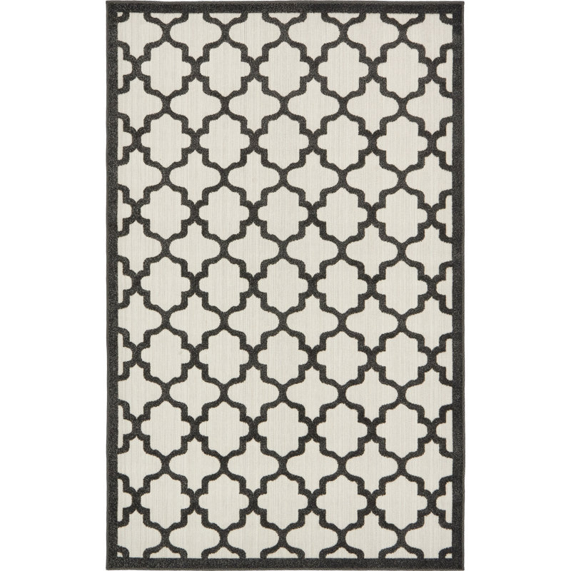 Dicus Geometric Indoor / Outdoor Rug, Rectangle 7'1" x 10'