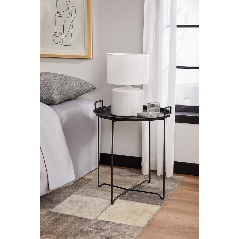 Tray Top Cross Legs End Table