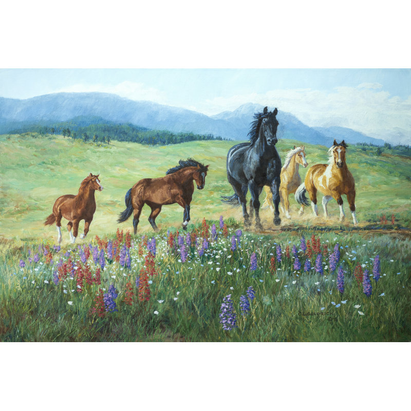 Sentier de fleurs sauvages, H 12 po x l 18 po x P 1,25 po