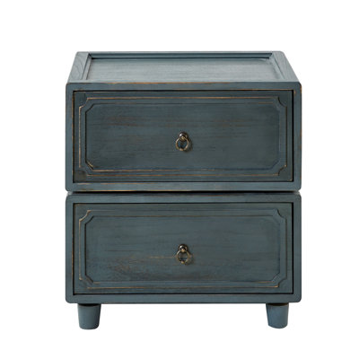 Timar 2-Drawer Solid Wood Rectangular Nightstand