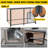 Gwynette 59" Extra Large Heated Outdoor Dog House for Large Dogs Insulated, Thermostat-Controlled Heating with Full 6-Sided Insulation, Metal Frame, Spacious, Cozy, and Safe Winter Shelter, Brown-301165964