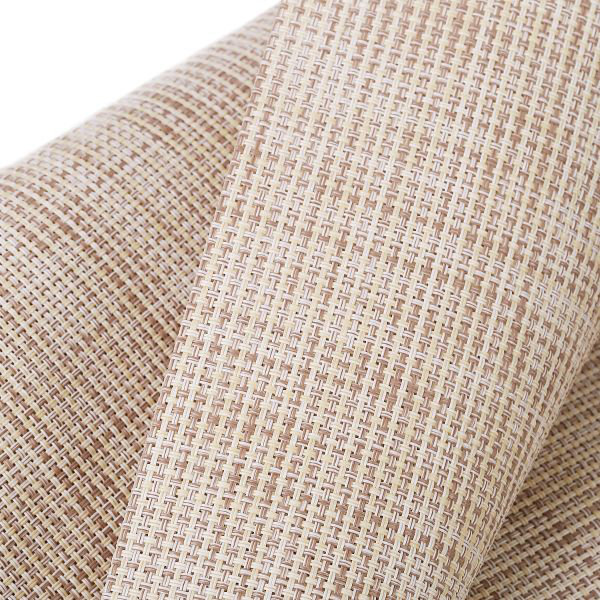 Ensemble de 6 napperons tissés pour table de salle à manger, Beige