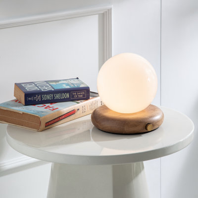Lampe de table en bois massif Reve