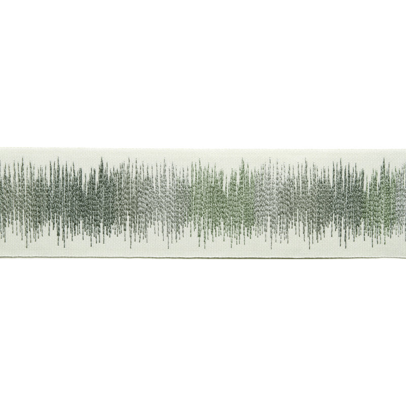 Tissu de bordure à résonances, Vert/blanc