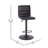Rochester Swivel Upholstered Adjustable Height Counter Stool-88697077