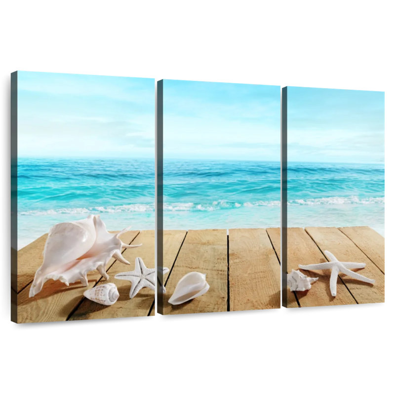 Coquillages Aletra sur la promenade, H 48 po x l 74 po
