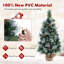 2 Pcs 3 Ft Artificial Christmas Tree With 98 Branch Tips Pine Needles Leaves