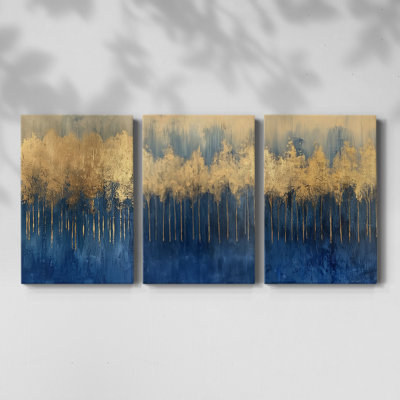 ABSTRACT Series I - Toile tendue sur mesure avec châssis - 3 pièces
