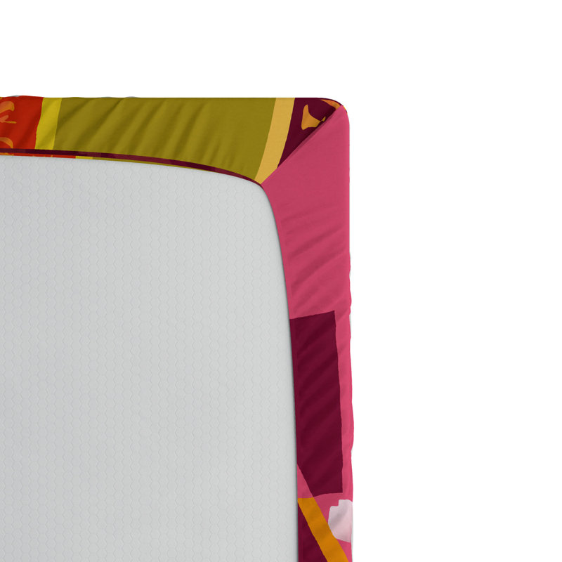Microfiber Floral Fitted Sheet, Twin Fitted Sheet